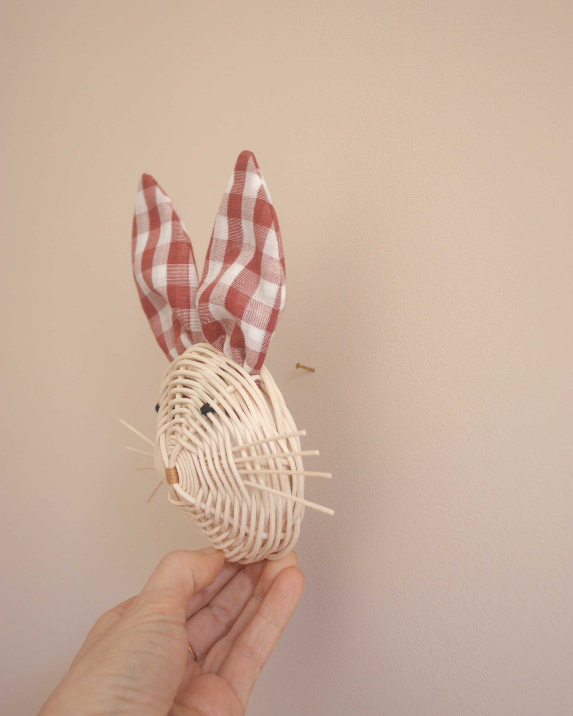 trophée Lapin vichy terracotta