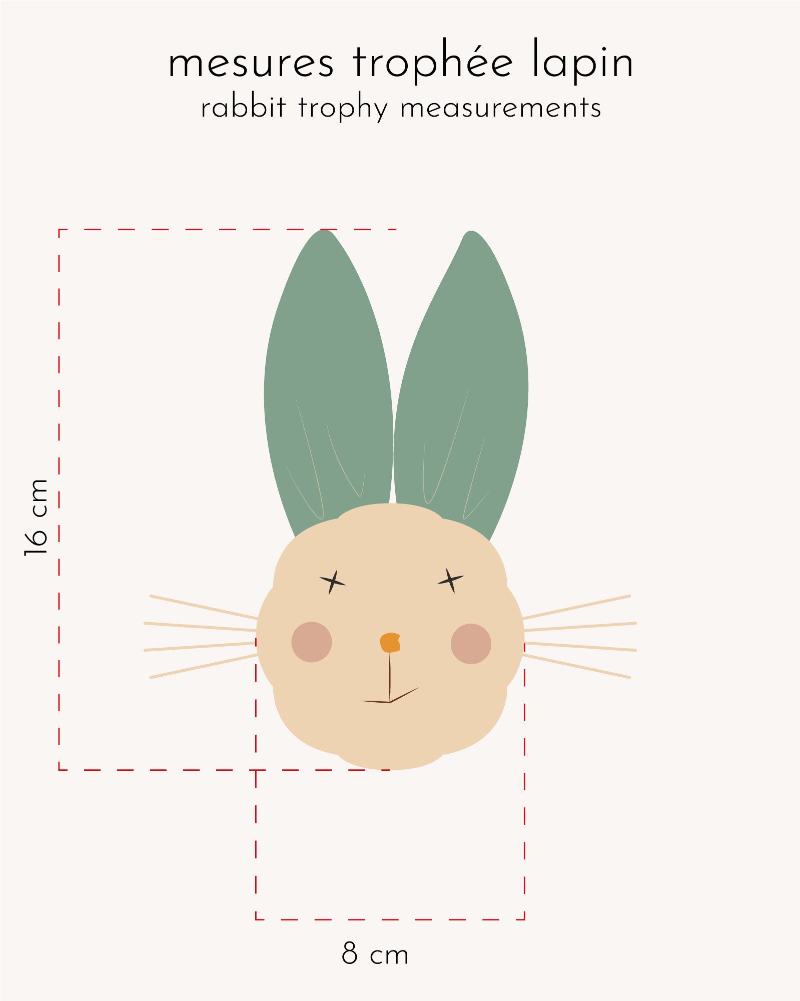 trophée Lapin à motifs