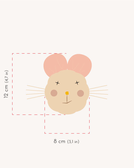 trophée Souris bleu céladon