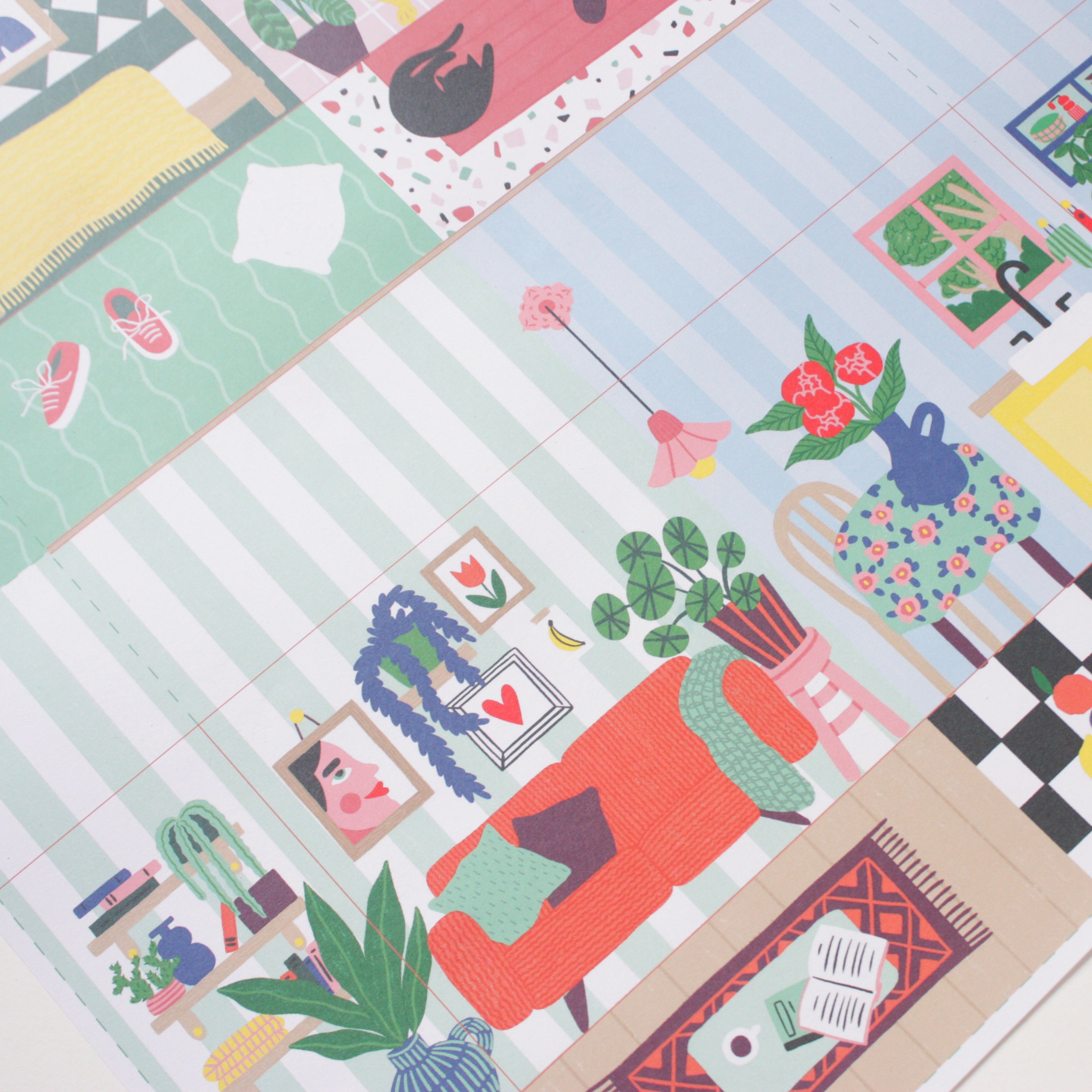 Paper and cardboard dollhouse