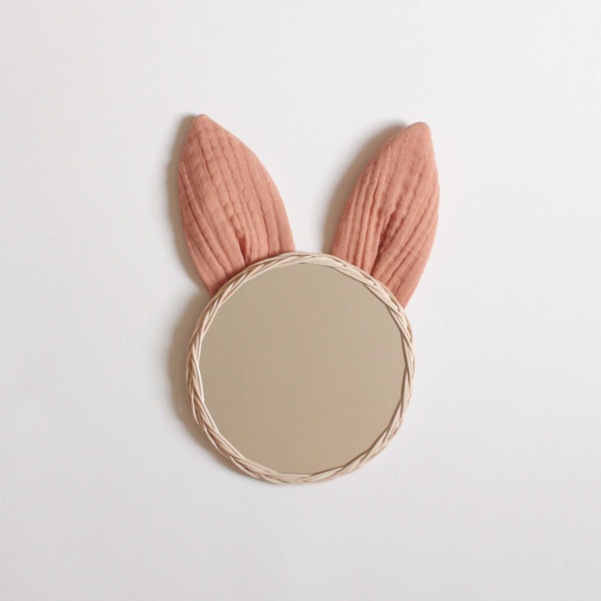 miroir rotin Lapin