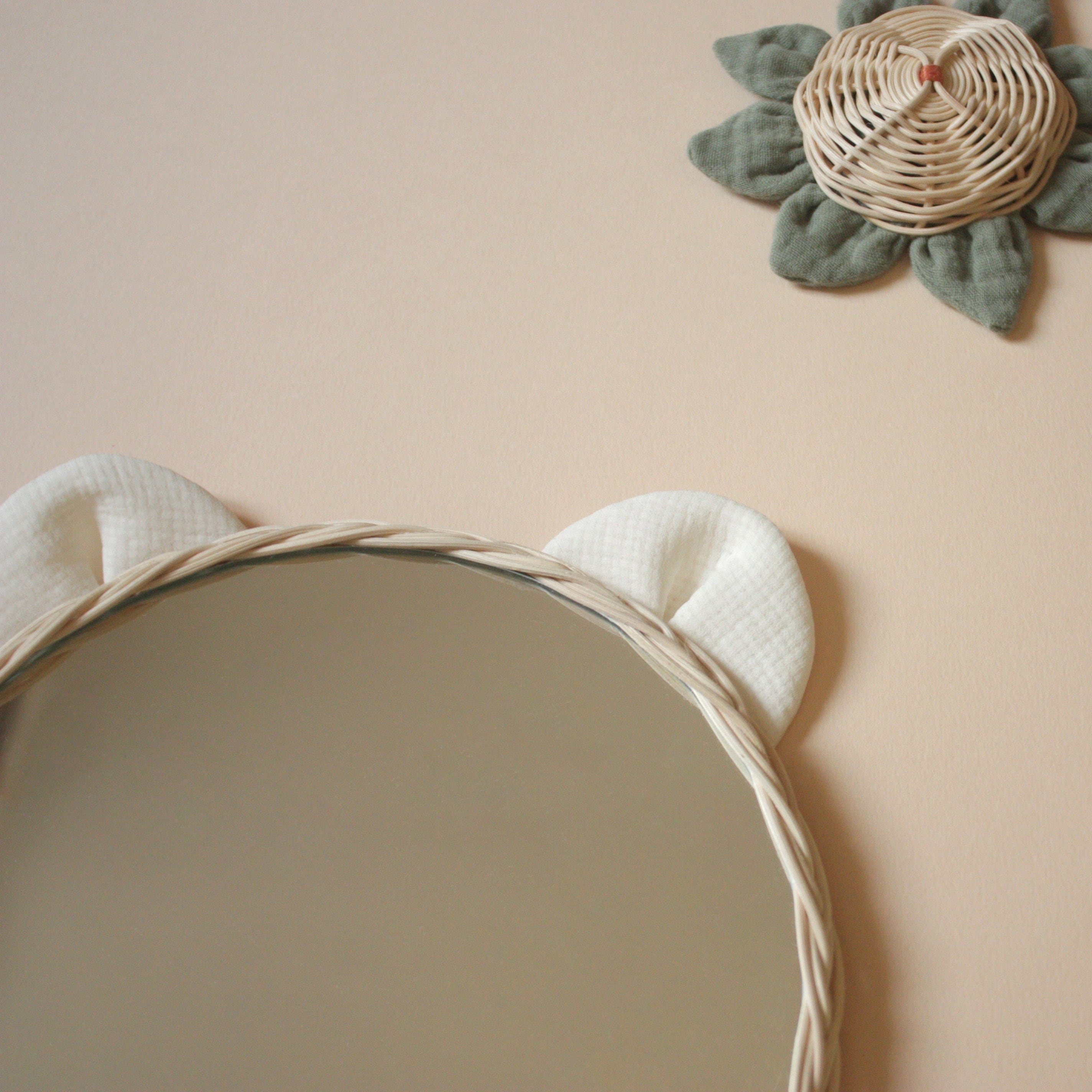 miroir rotin Ours