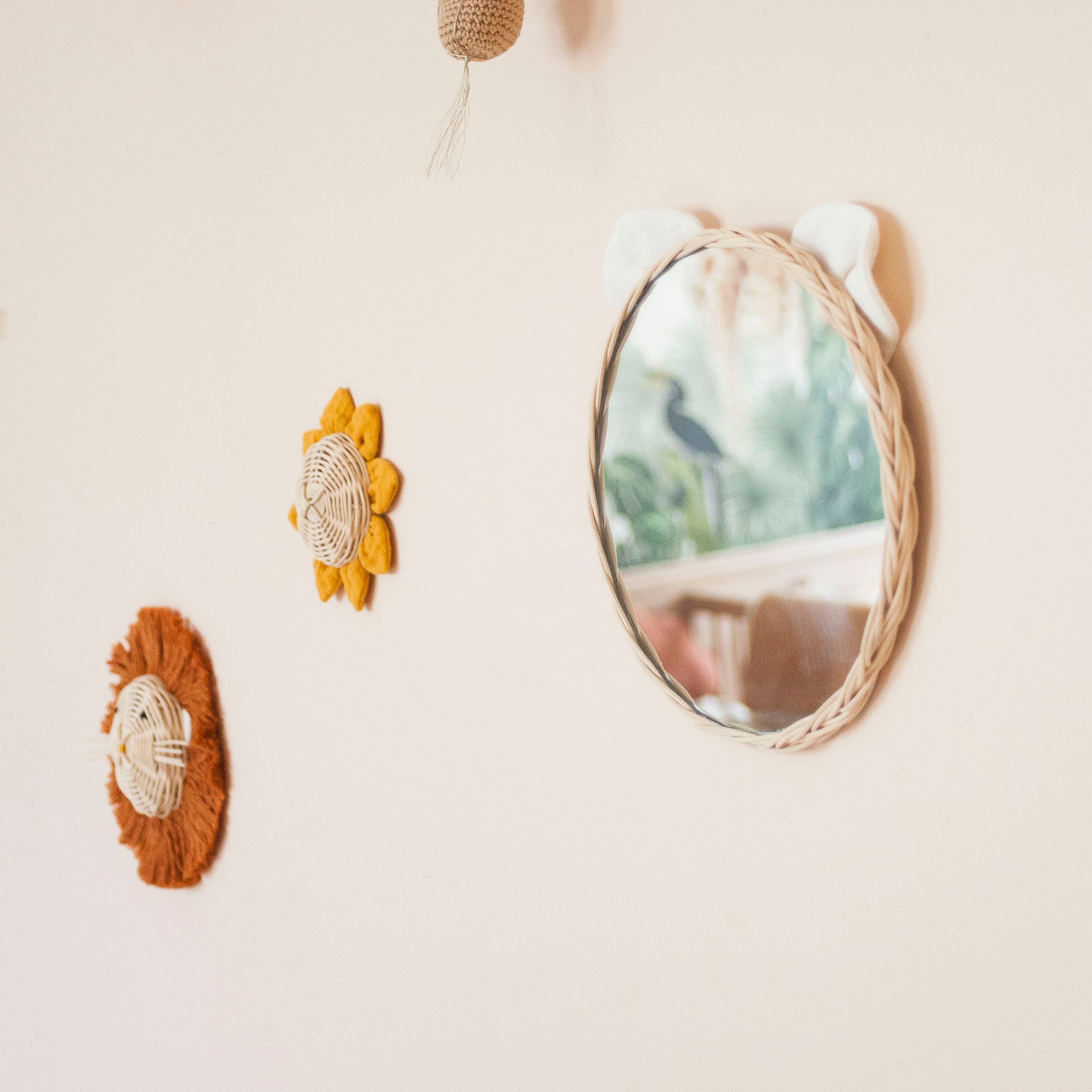 miroir rotin Ours