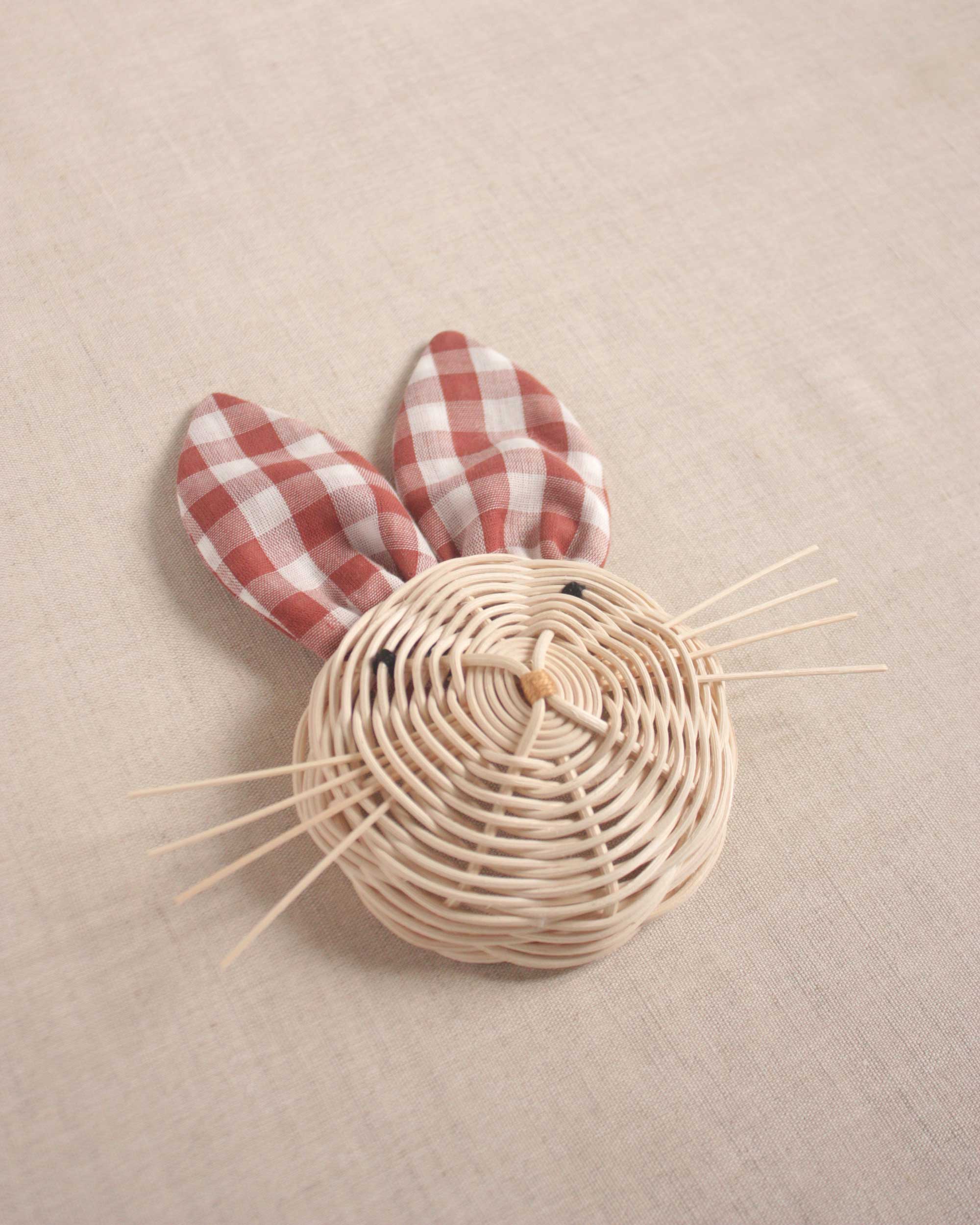 trophée Lapin vichy terracotta