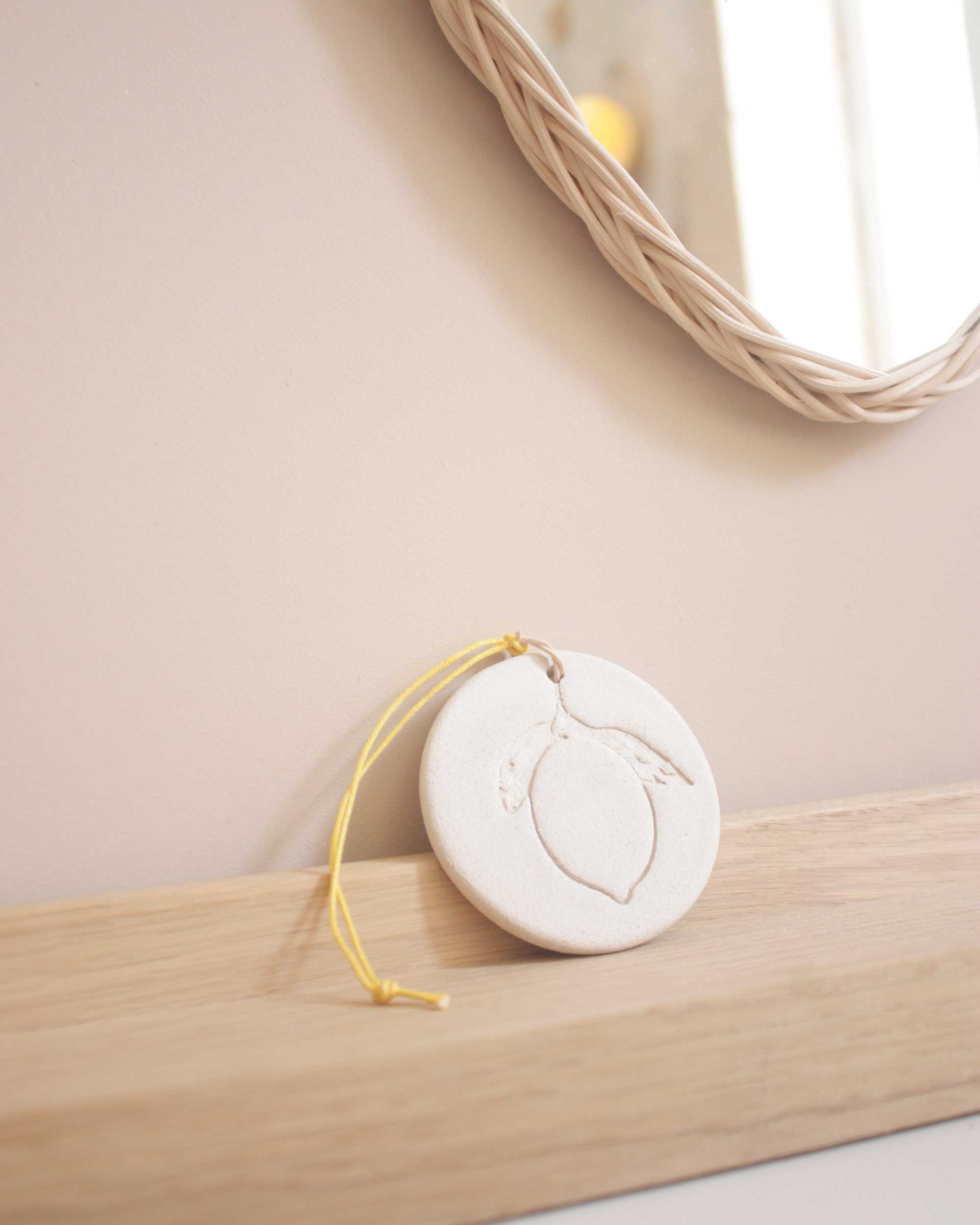 lemon ceramic medallion