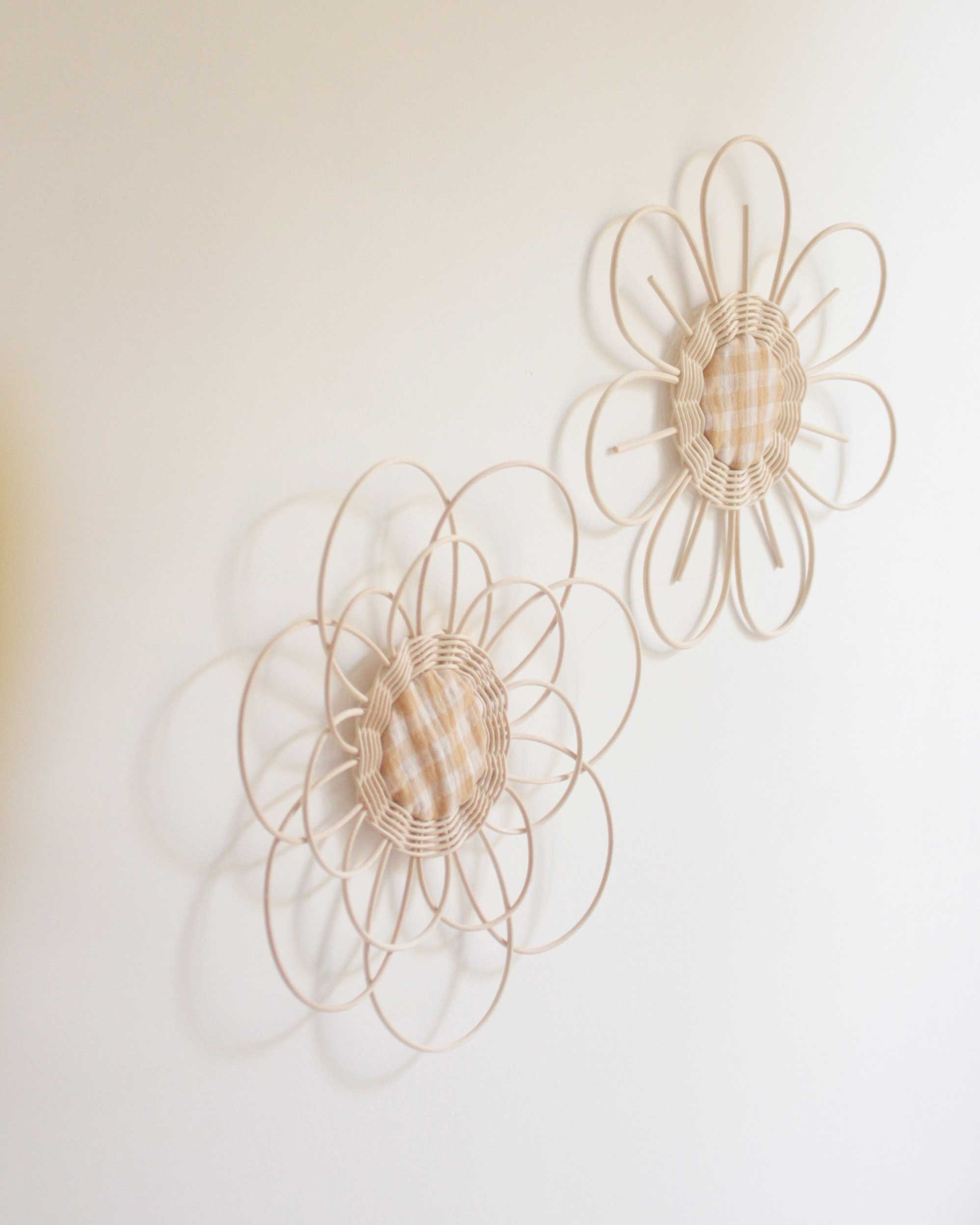 grande fleur Rose vichy jaune