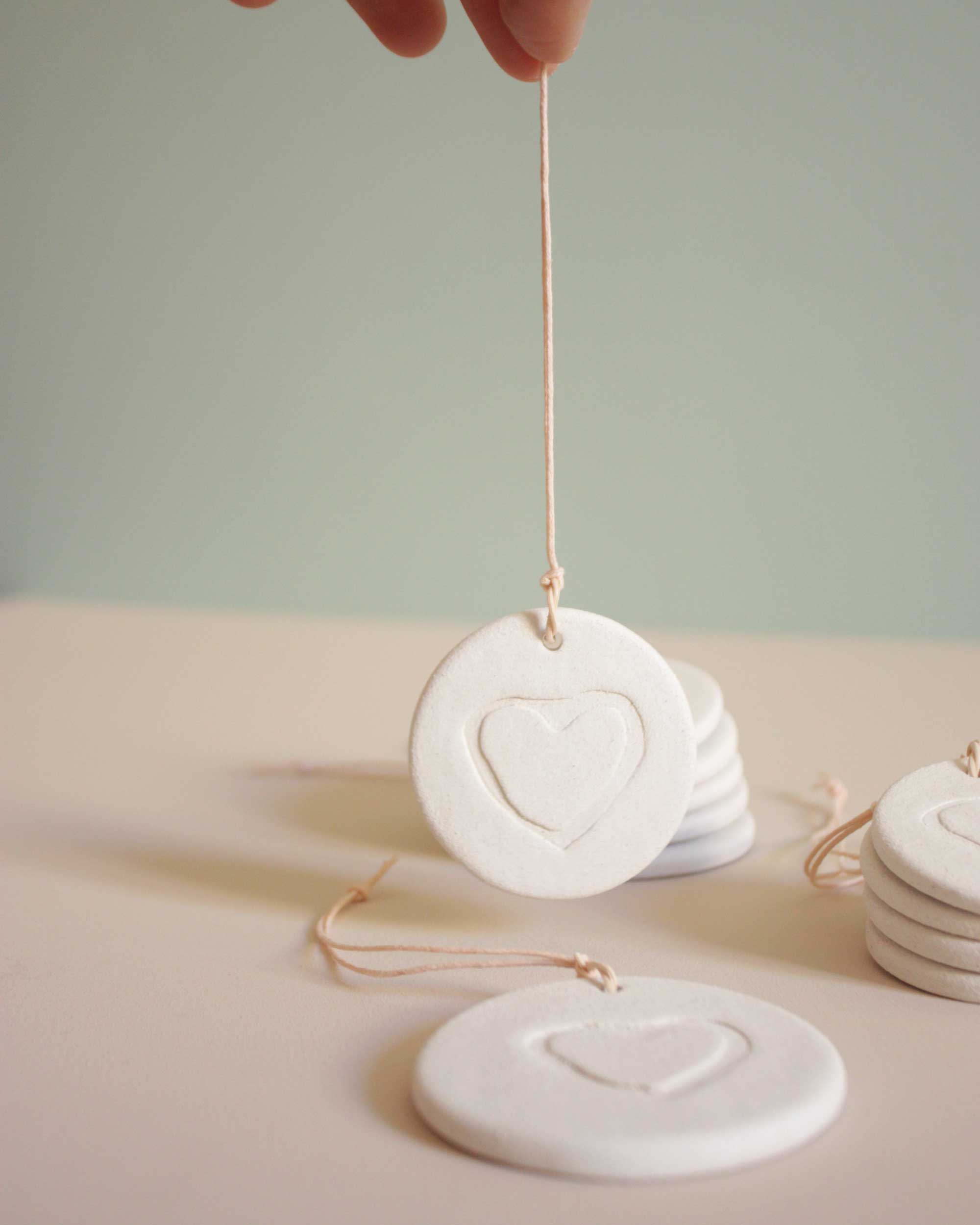 heart ceramic locket