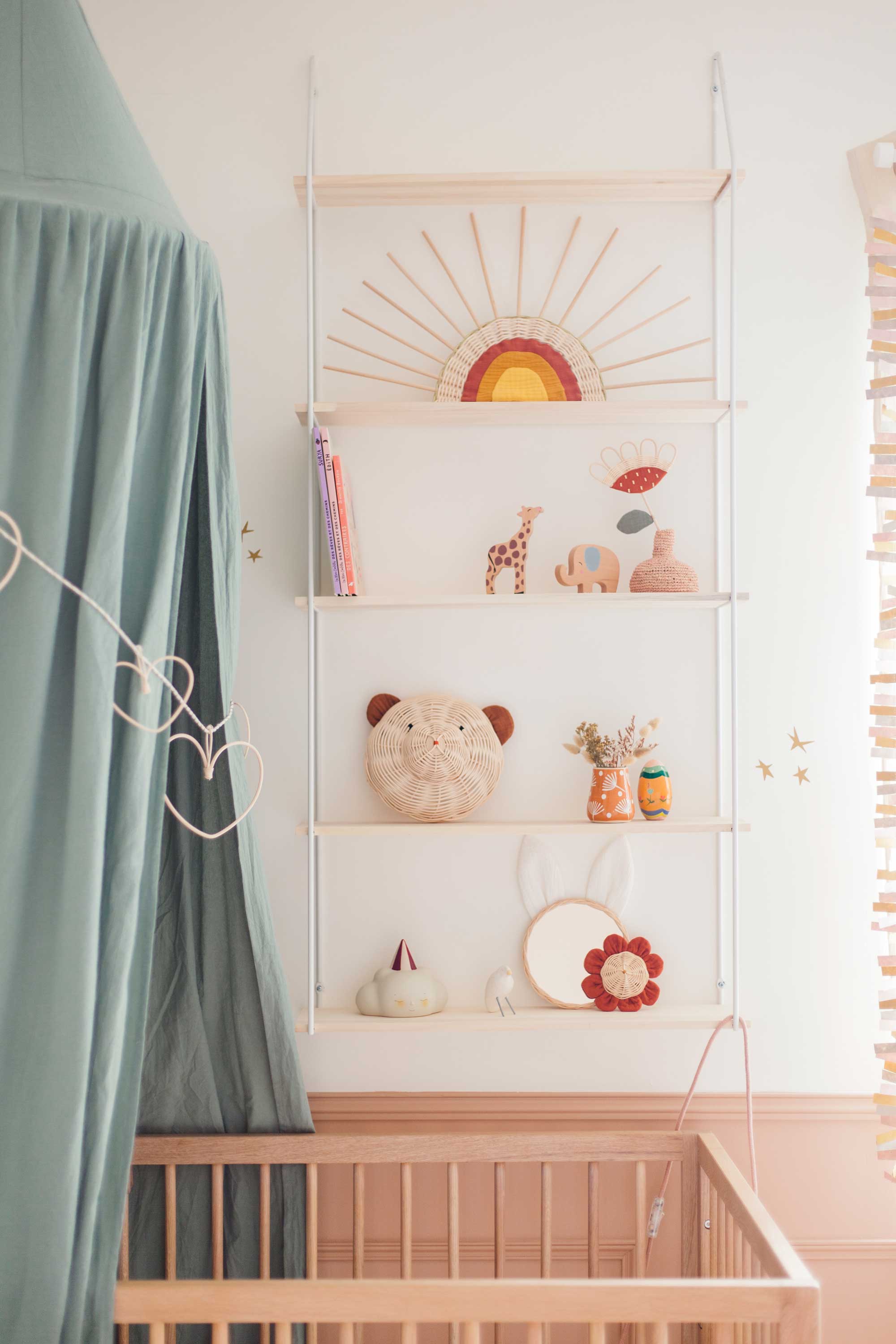 miroir rotin Lapin