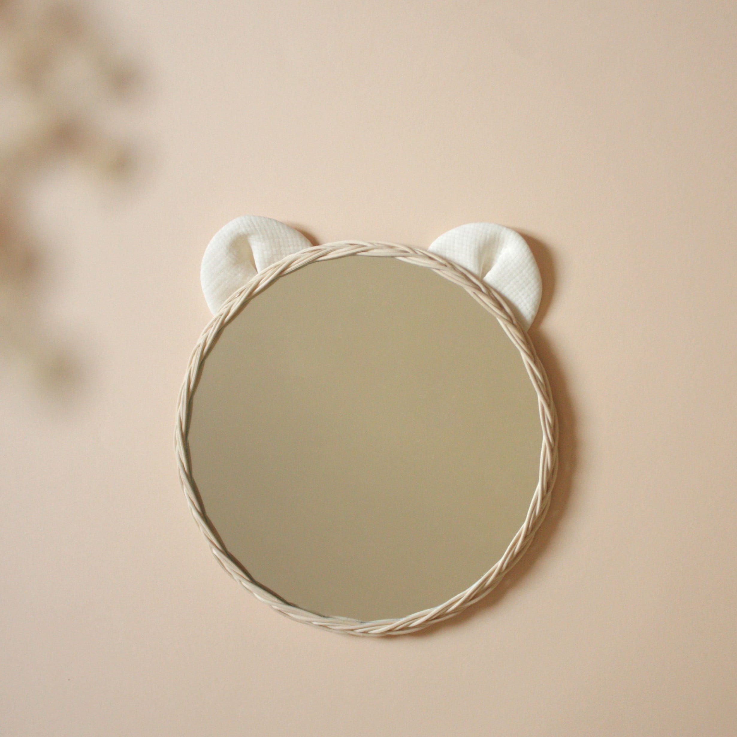 Bear rattan mirror